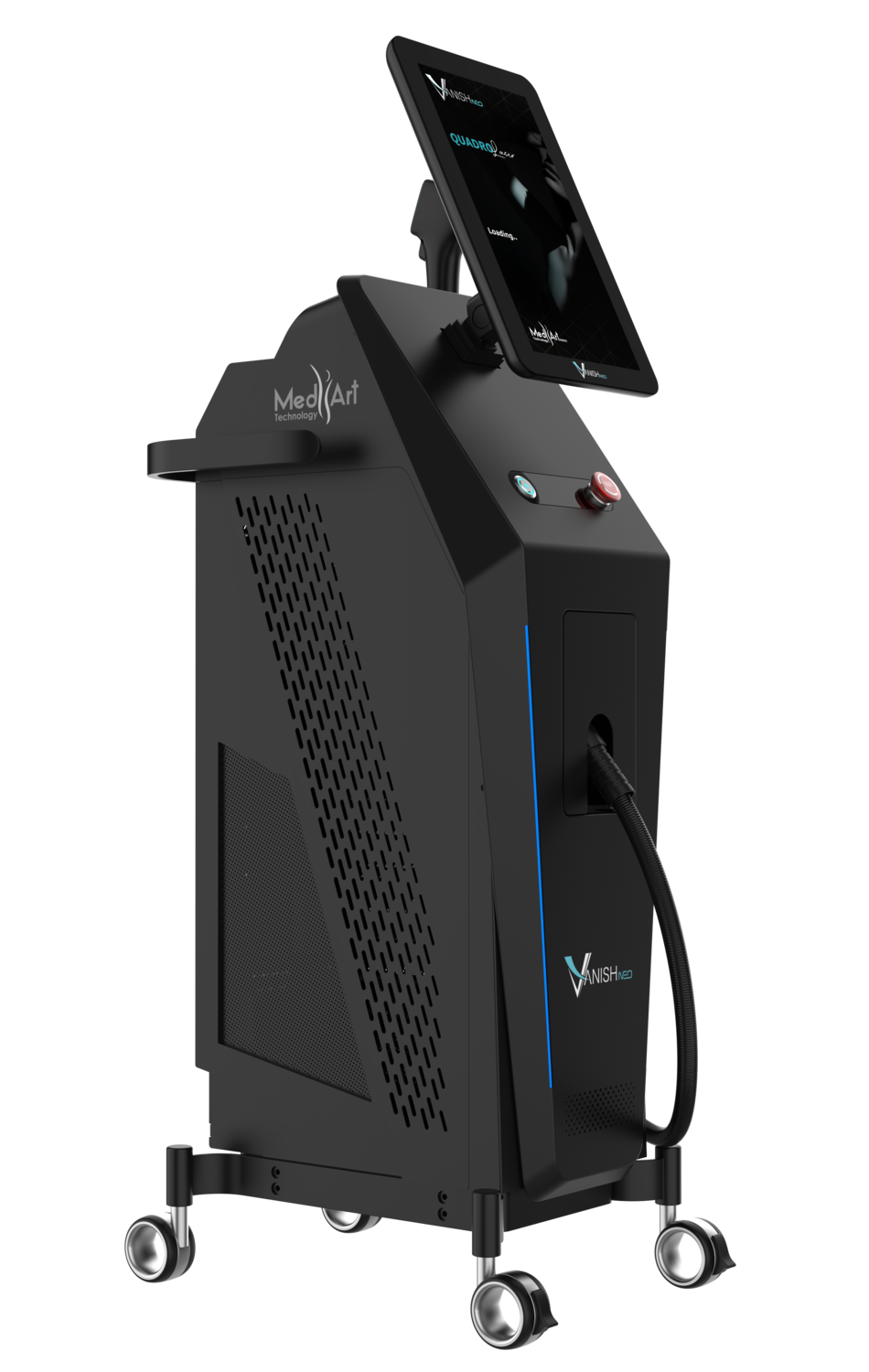 Left side view of Vanish Neo diode laser hair removal system by MedArt Technology